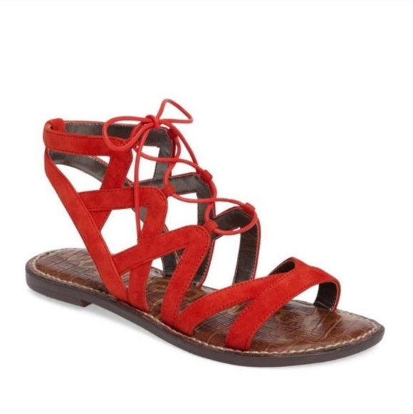 Sam Edleman Gemma Genuine Suede Leather Gladiator Sandals Sz 8 - Picture 2 of 5